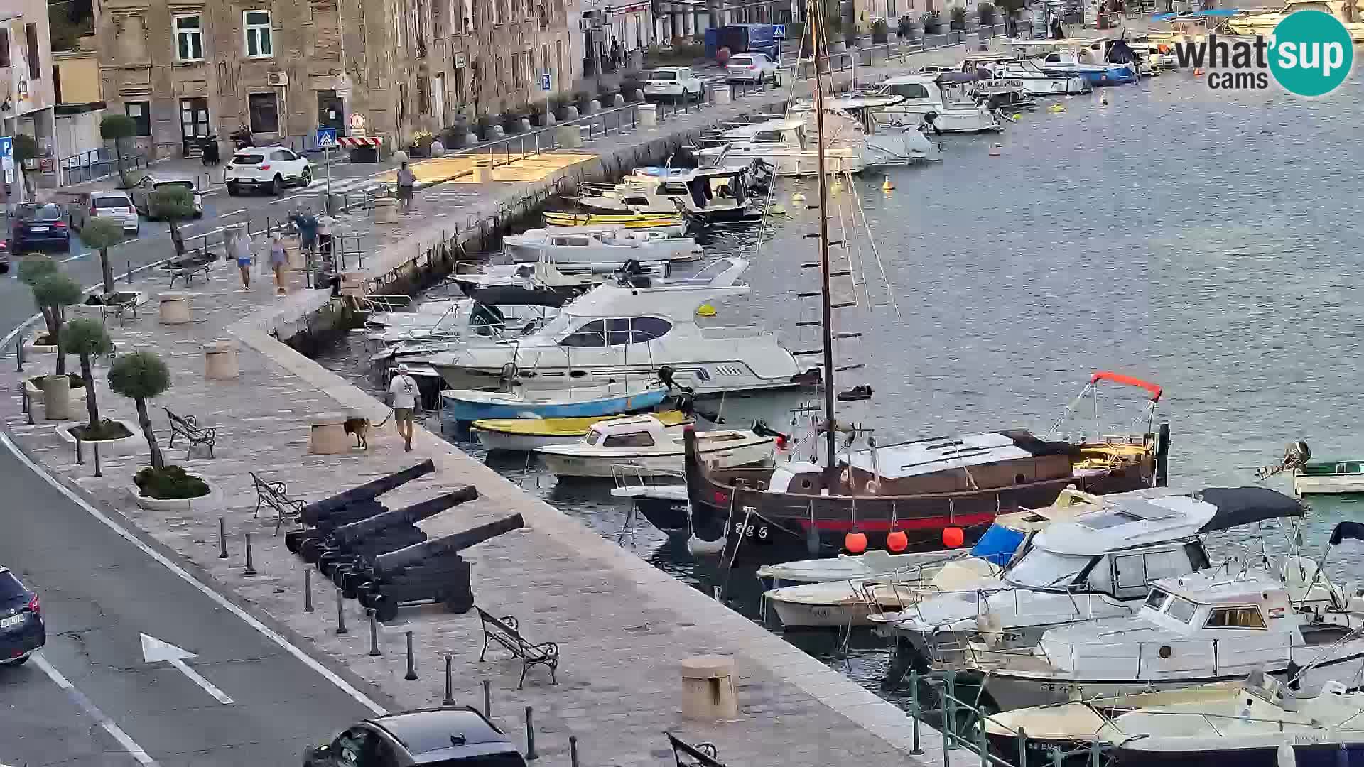 Livecam Senj – Vue panoramique de Senj riva