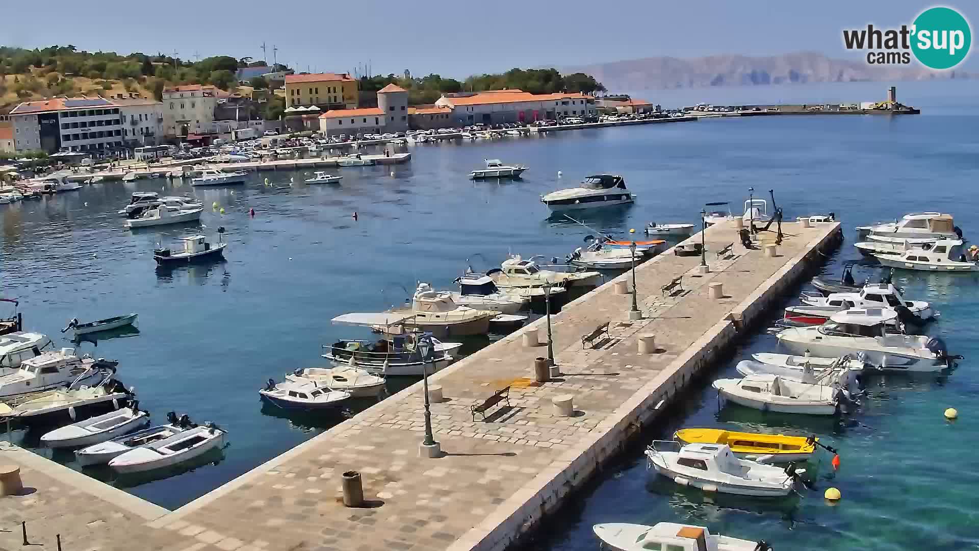 Webcam Senj – Panoramablick auf die Riva Senj