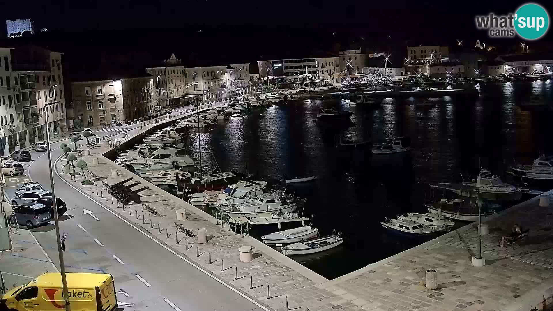 Livecam Senj – Vue panoramique de Senj riva