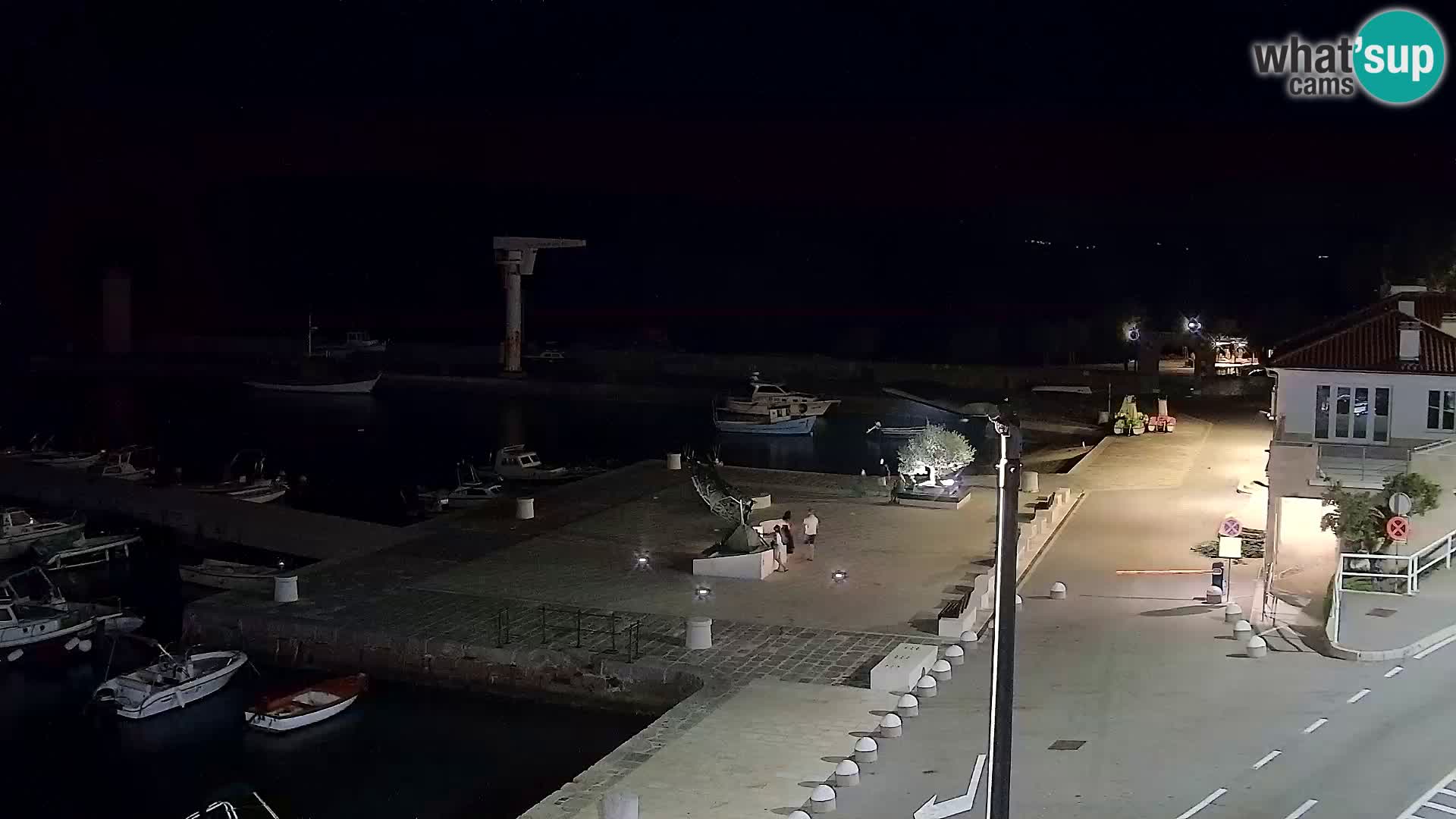 Livecam Senj – Vue panoramique de Senj riva
