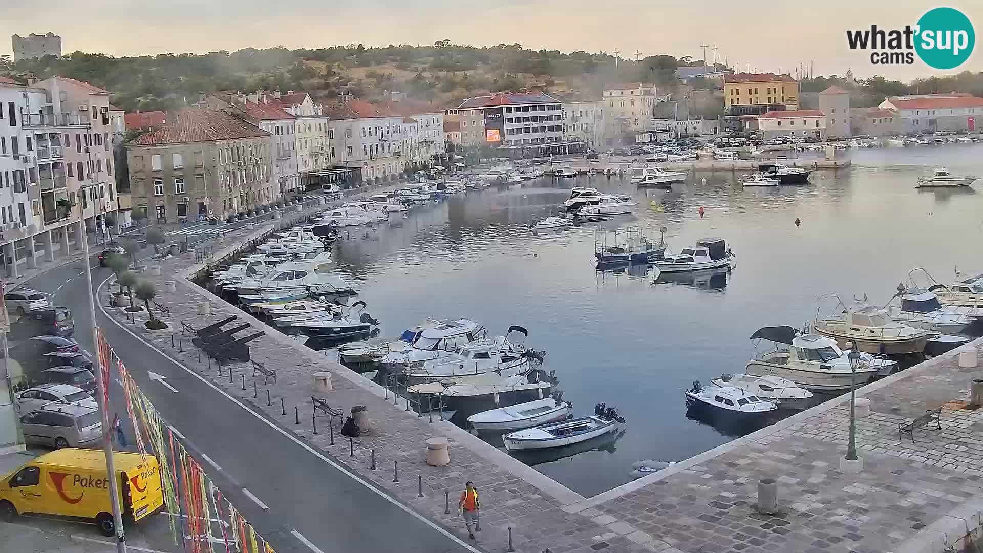 Livecam Senj – Vue panoramique de Senj riva