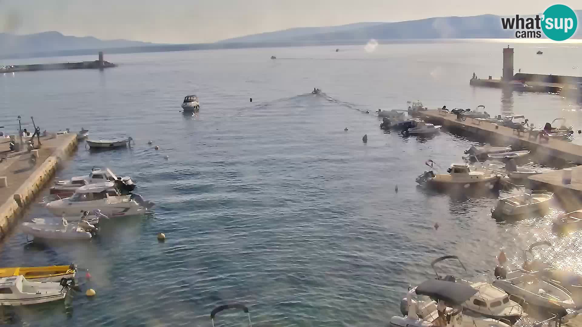 Livecam Senj – Vue panoramique de Senj riva