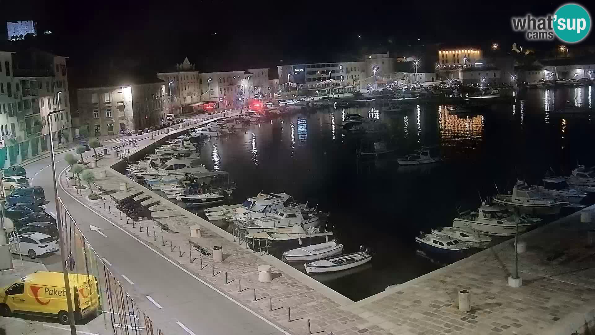 Livecam Senj – Vue panoramique de Senj riva
