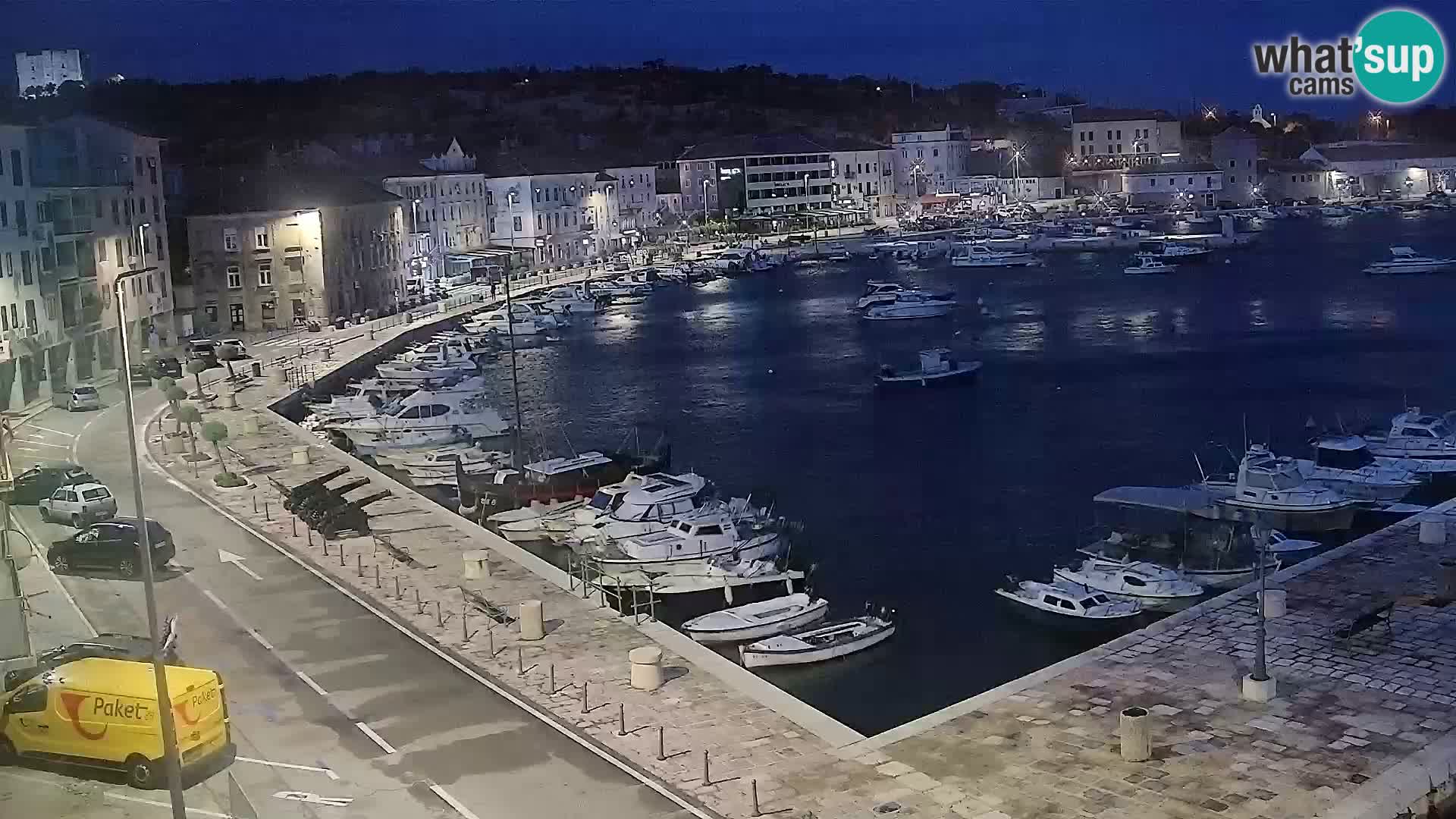 Livecam Senj – Vue panoramique de Senj riva