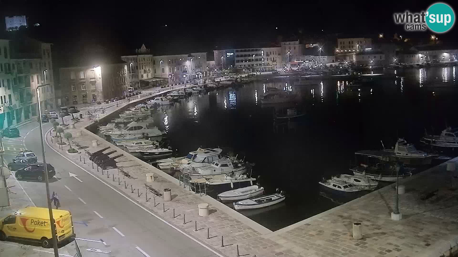 Webcam Senj – Panoramablick auf die Riva Senj