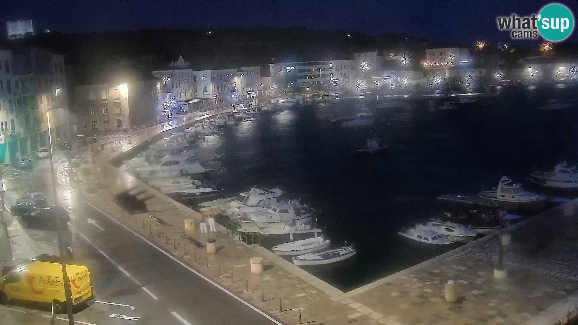 Webcam Senj – Panoramablick auf die Riva Senj