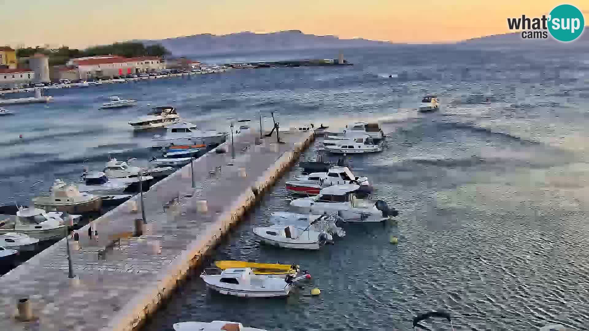 Livecam Senj – Vue panoramique de Senj riva