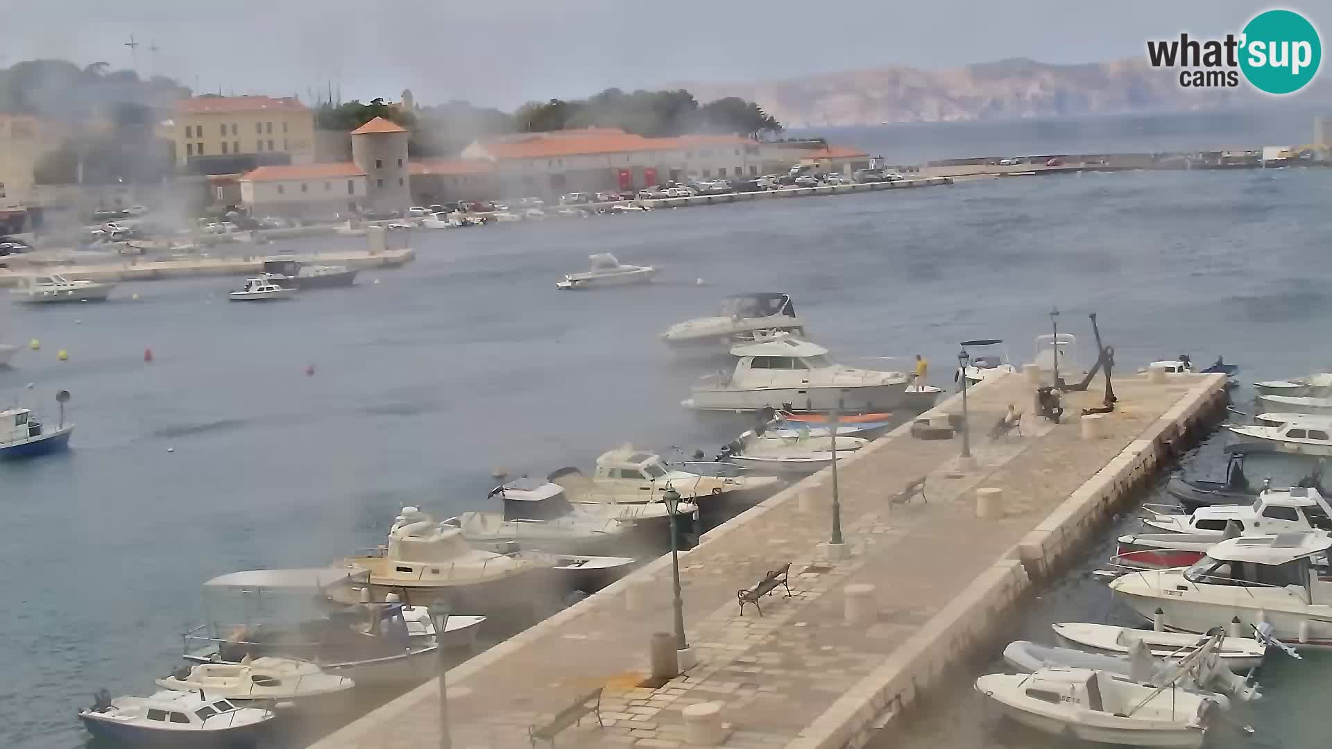 Webcam Senj – Panoramablick auf die Riva Senj