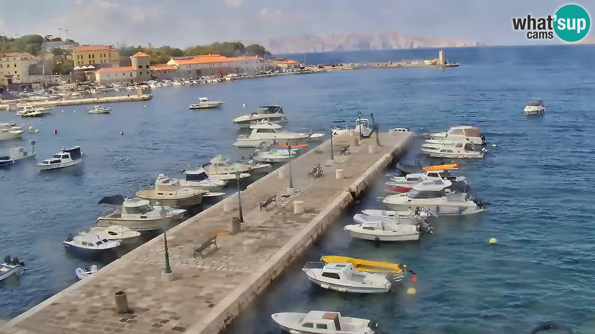 Livecam Senj – Vue panoramique de Senj riva