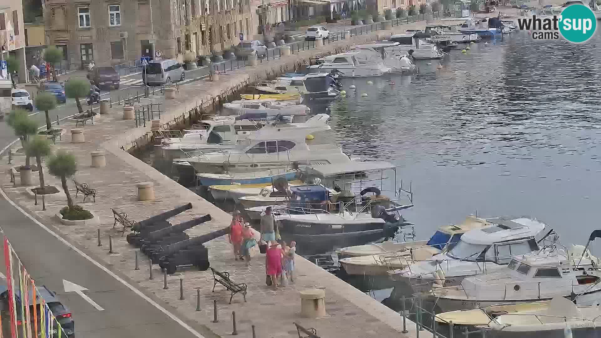 Webcam Senj – Panoramablick auf die Riva Senj