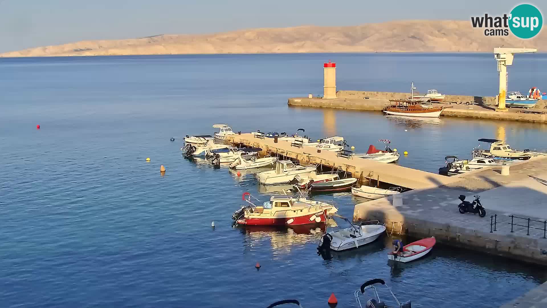 Webcam Senj – Panoramablick auf die Riva Senj
