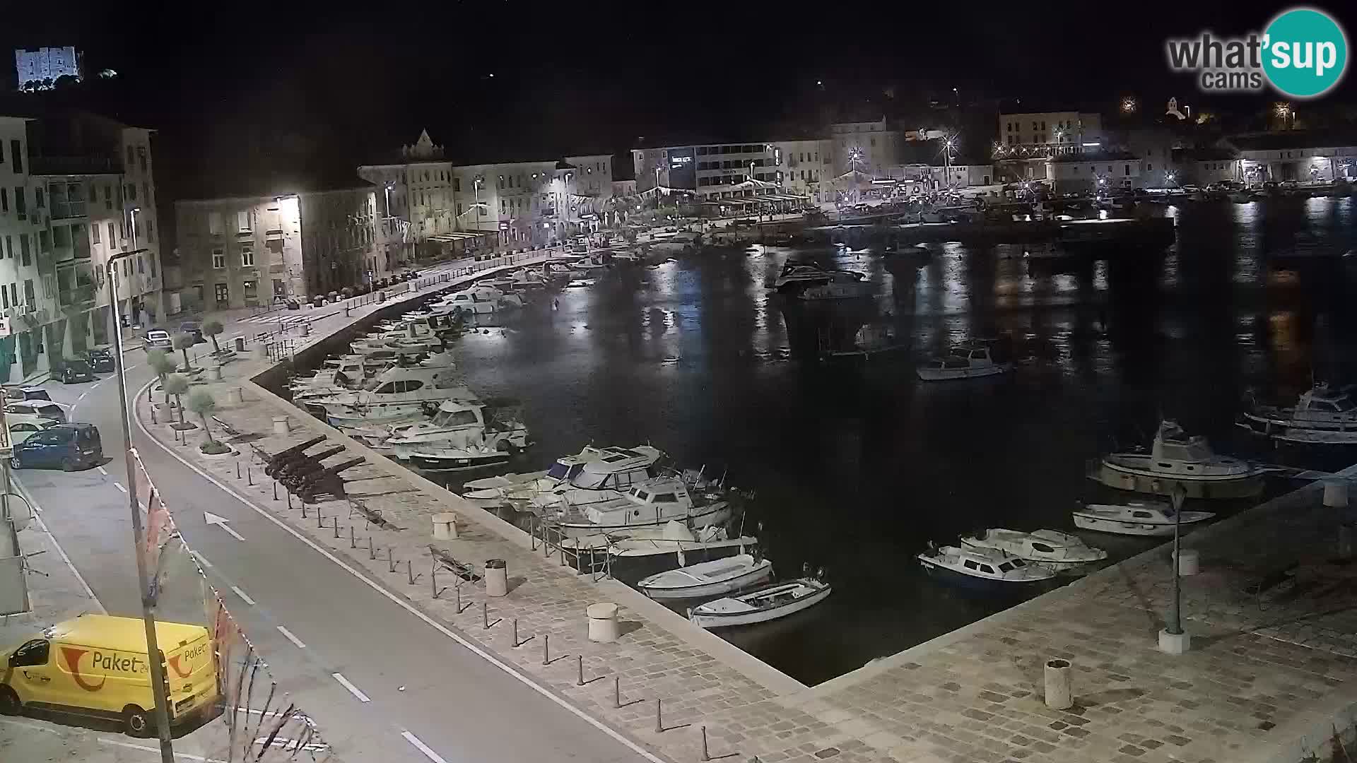Webcam Senj – Panoramablick auf die Riva Senj