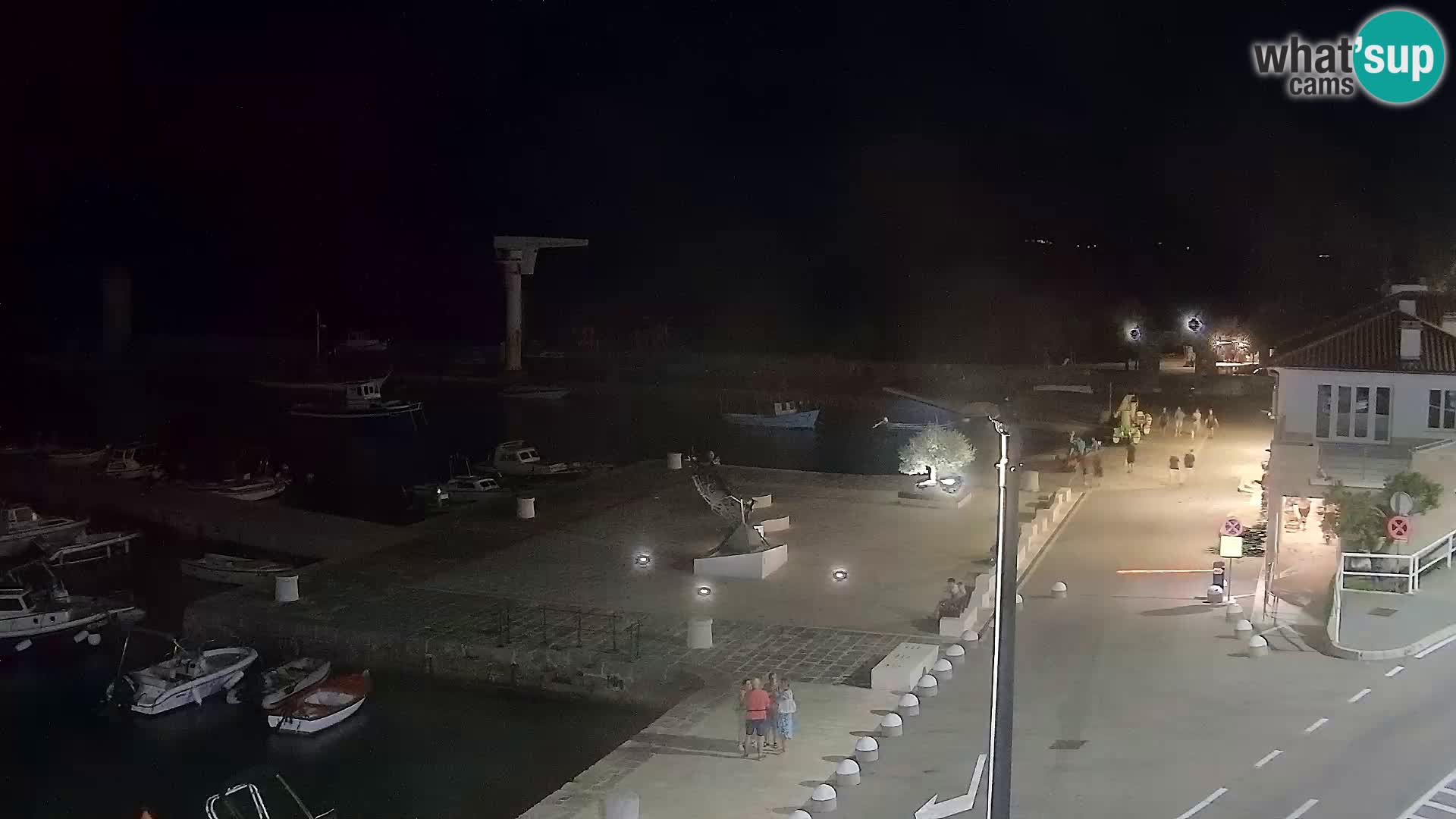Livecam Senj – Vue panoramique de Senj riva