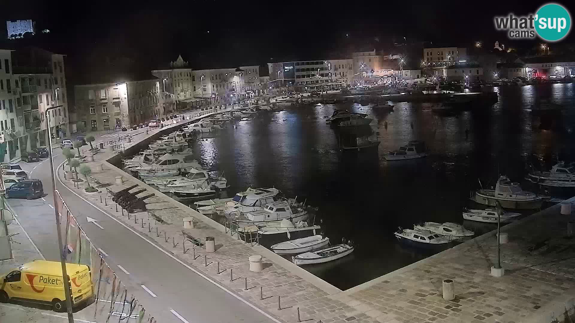 Livecam Senj – Vue panoramique de Senj riva