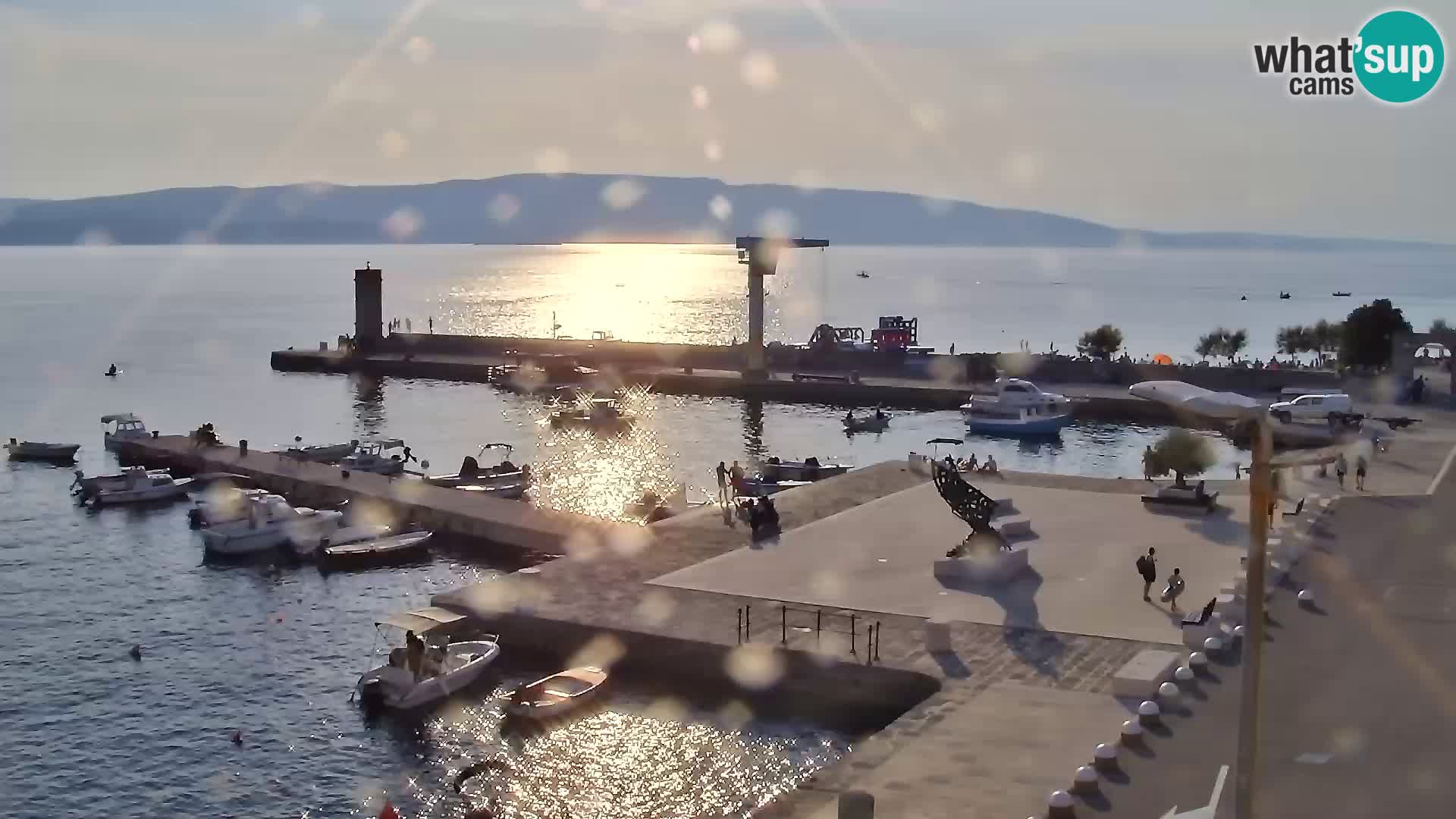 Livecam Senj – Vue panoramique de Senj riva