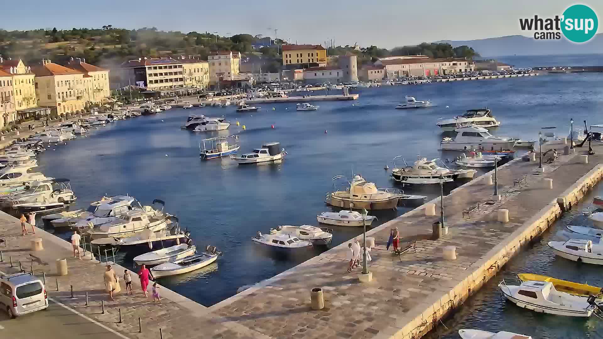 Webcam Senj – Panoramablick auf die Riva Senj