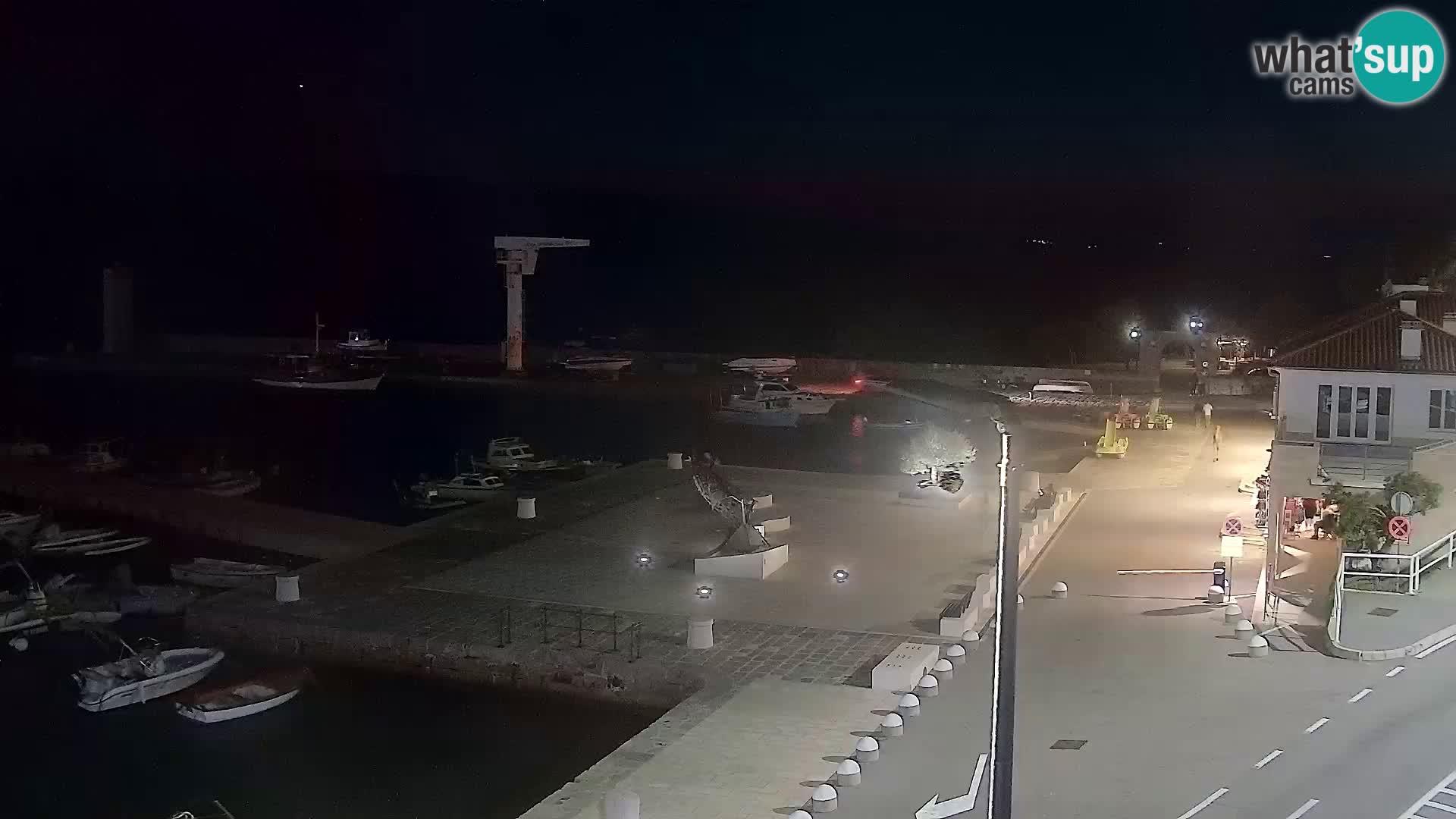 Webcam Senj – Panoramablick auf die Riva Senj