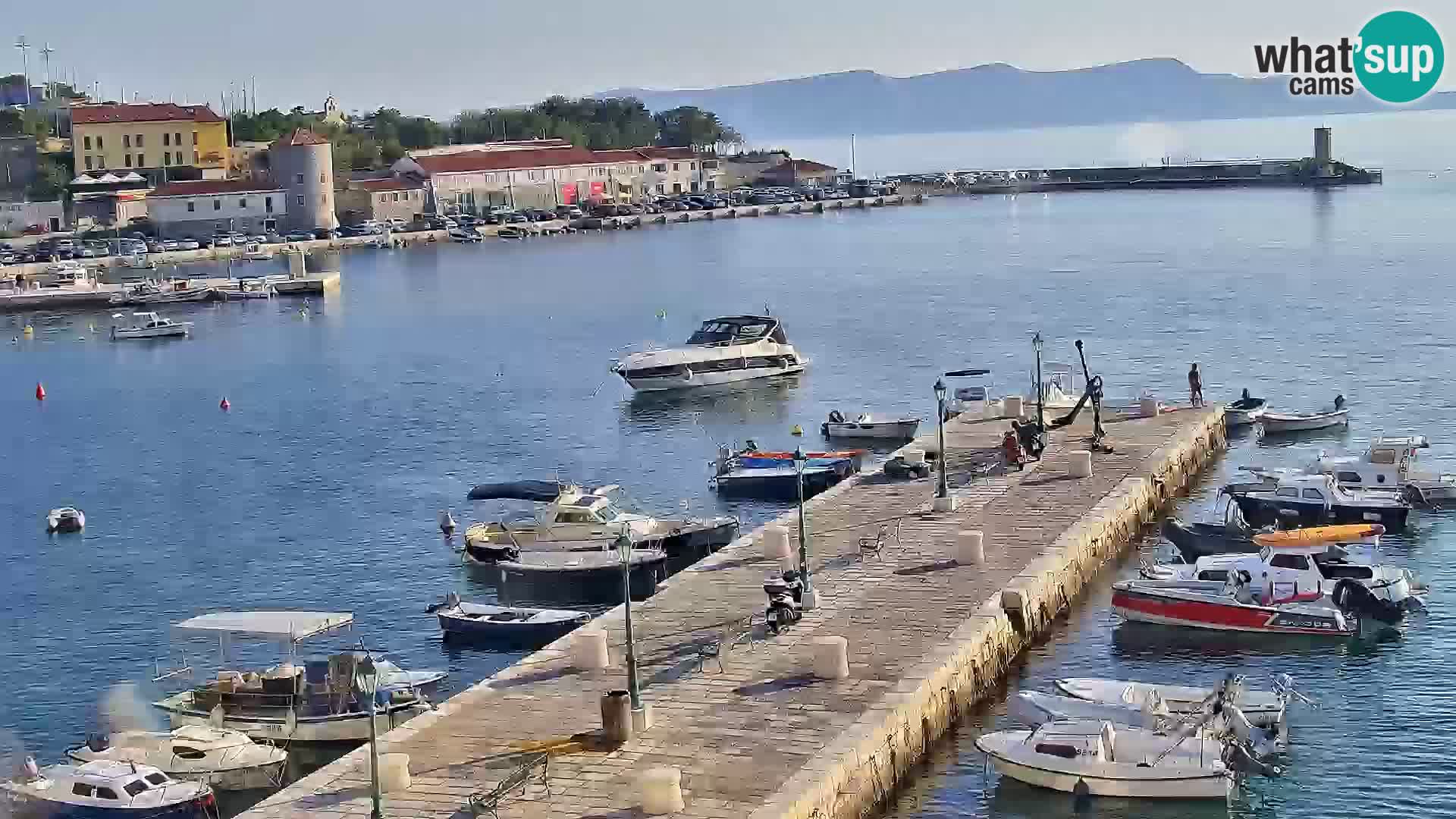 Webcam Senj – Panoramablick auf die Riva Senj