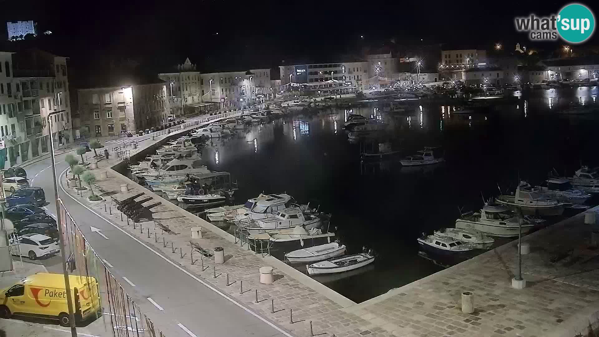 Livecam Senj – Vue panoramique de Senj riva