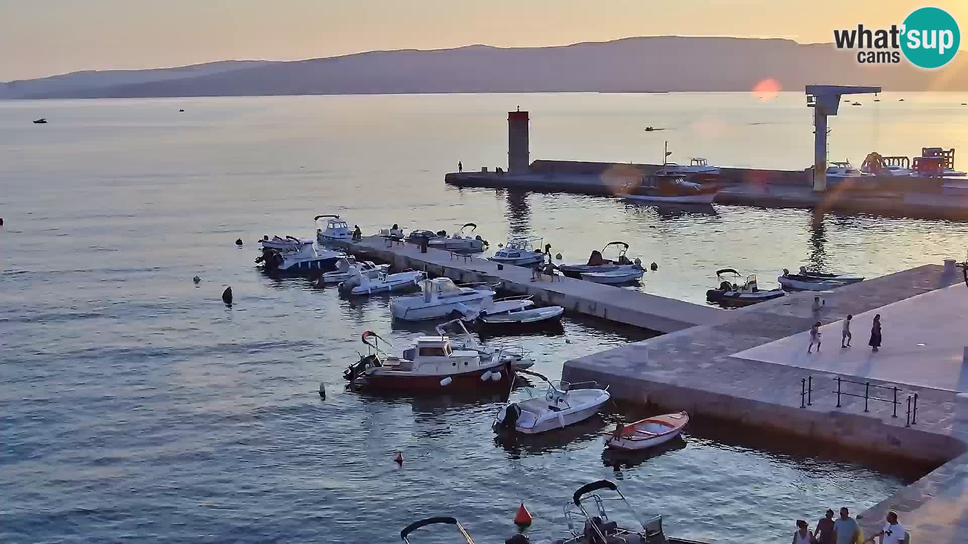 Webcam Senj – Panoramablick auf die Riva Senj