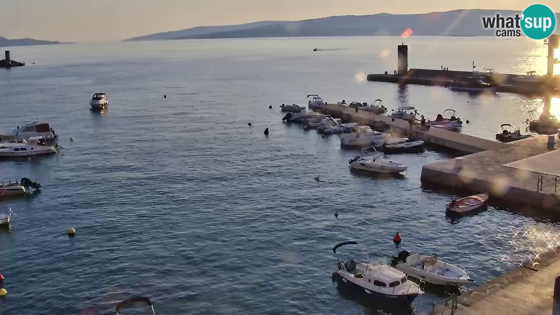 Webcam Senj – Panoramablick auf die Riva Senj