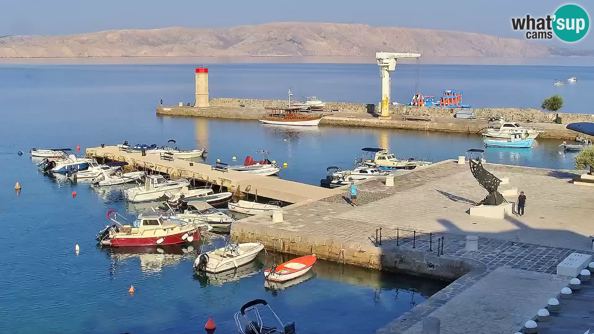 Webcam Senj – Panoramablick auf die Riva Senj