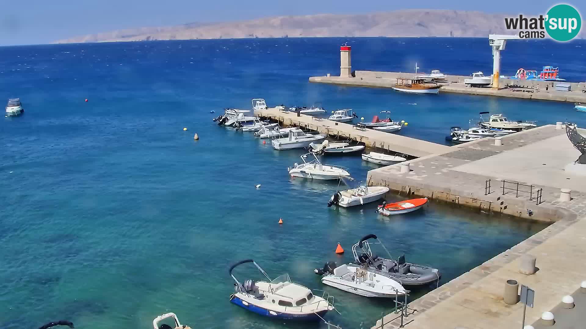 Webcam Senj – Panoramablick auf die Riva Senj