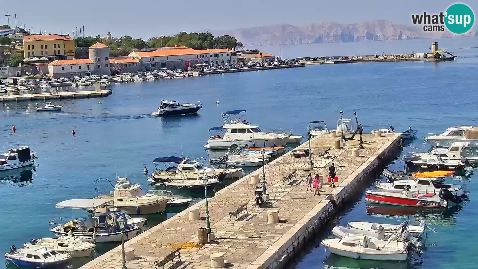 Webcam Senj – Panoramablick auf die Riva Senj