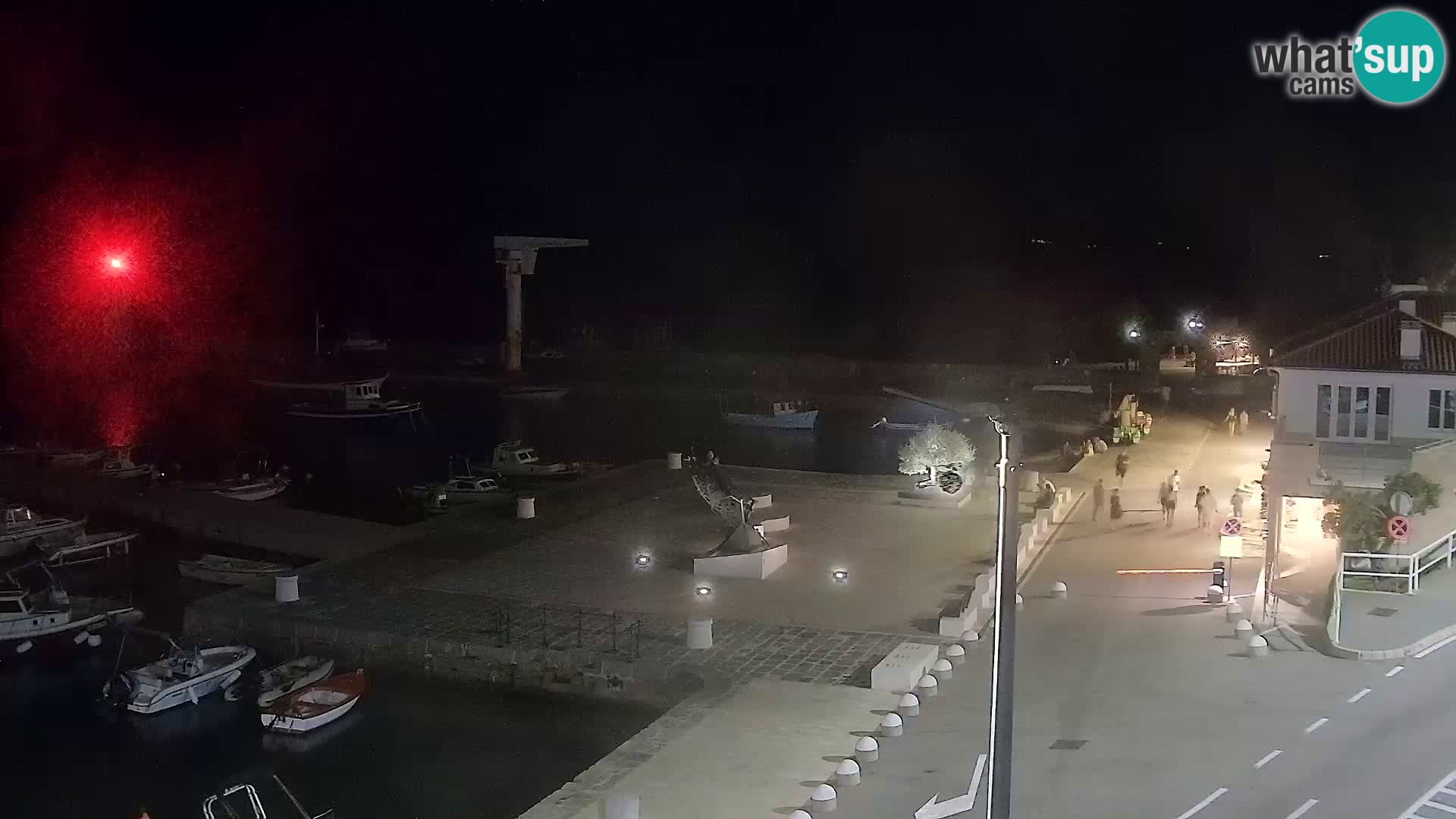 Webcam Senj – Panoramablick auf die Riva Senj