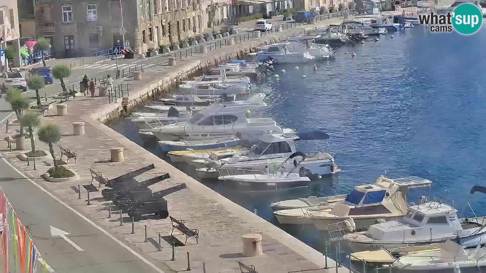 Webcam Senj – Panoramablick auf die Riva Senj