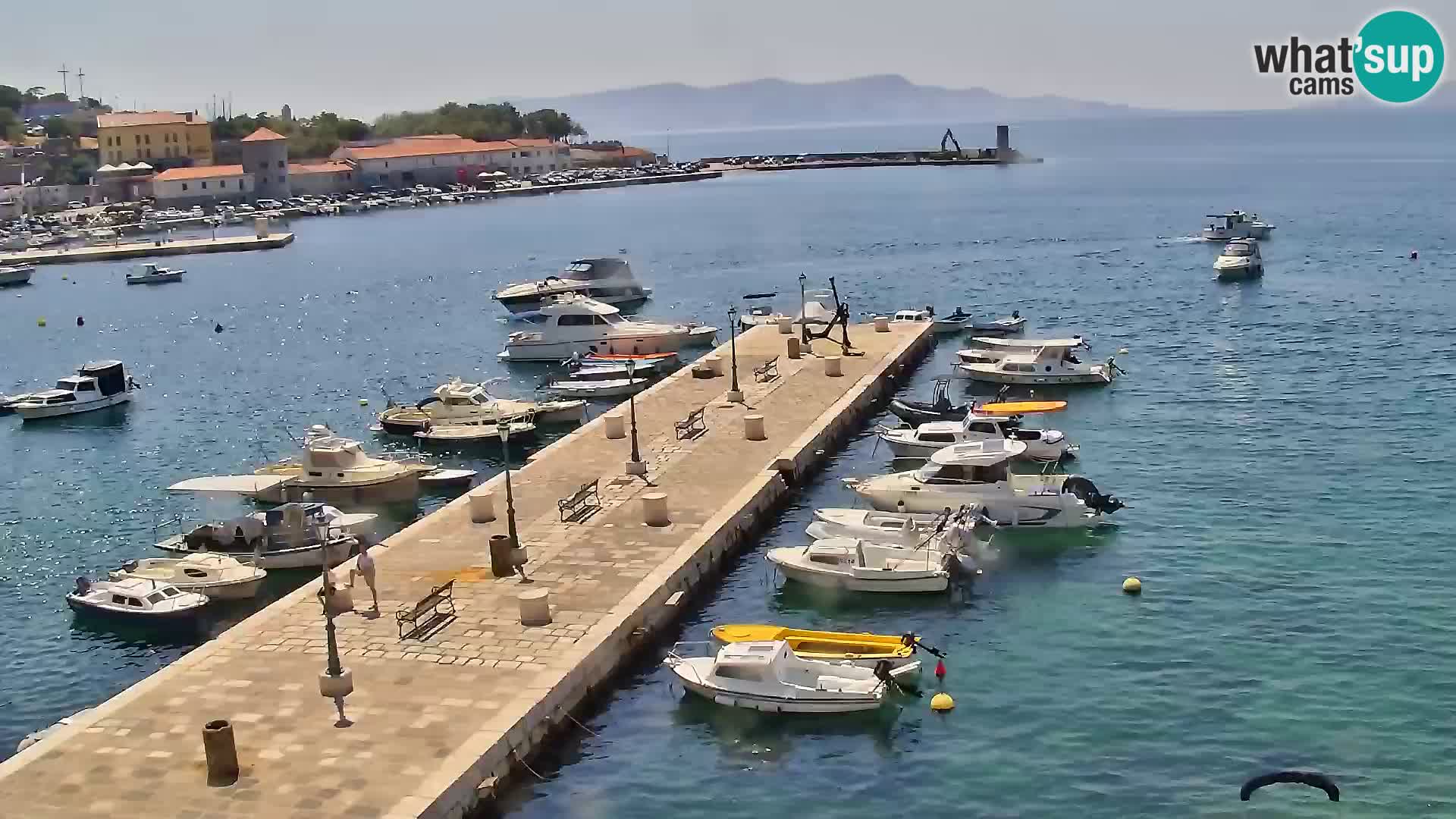 Webcam Senj – Panoramablick auf die Riva Senj