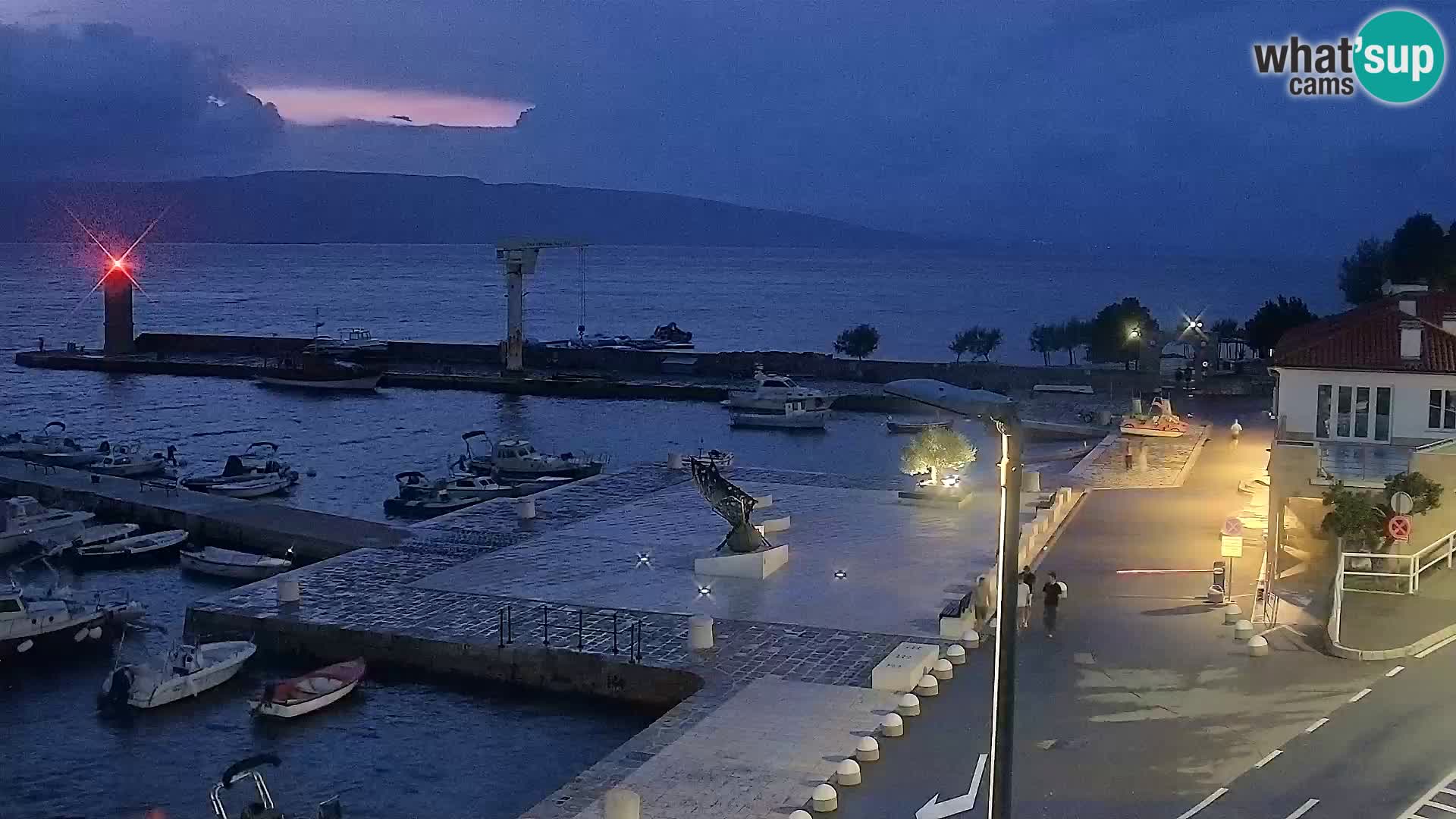 Livecam Senj – Vue panoramique de Senj riva