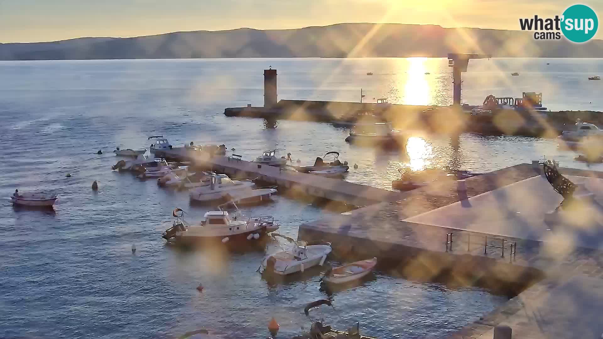 Webcam Senj – Panoramablick auf die Riva Senj