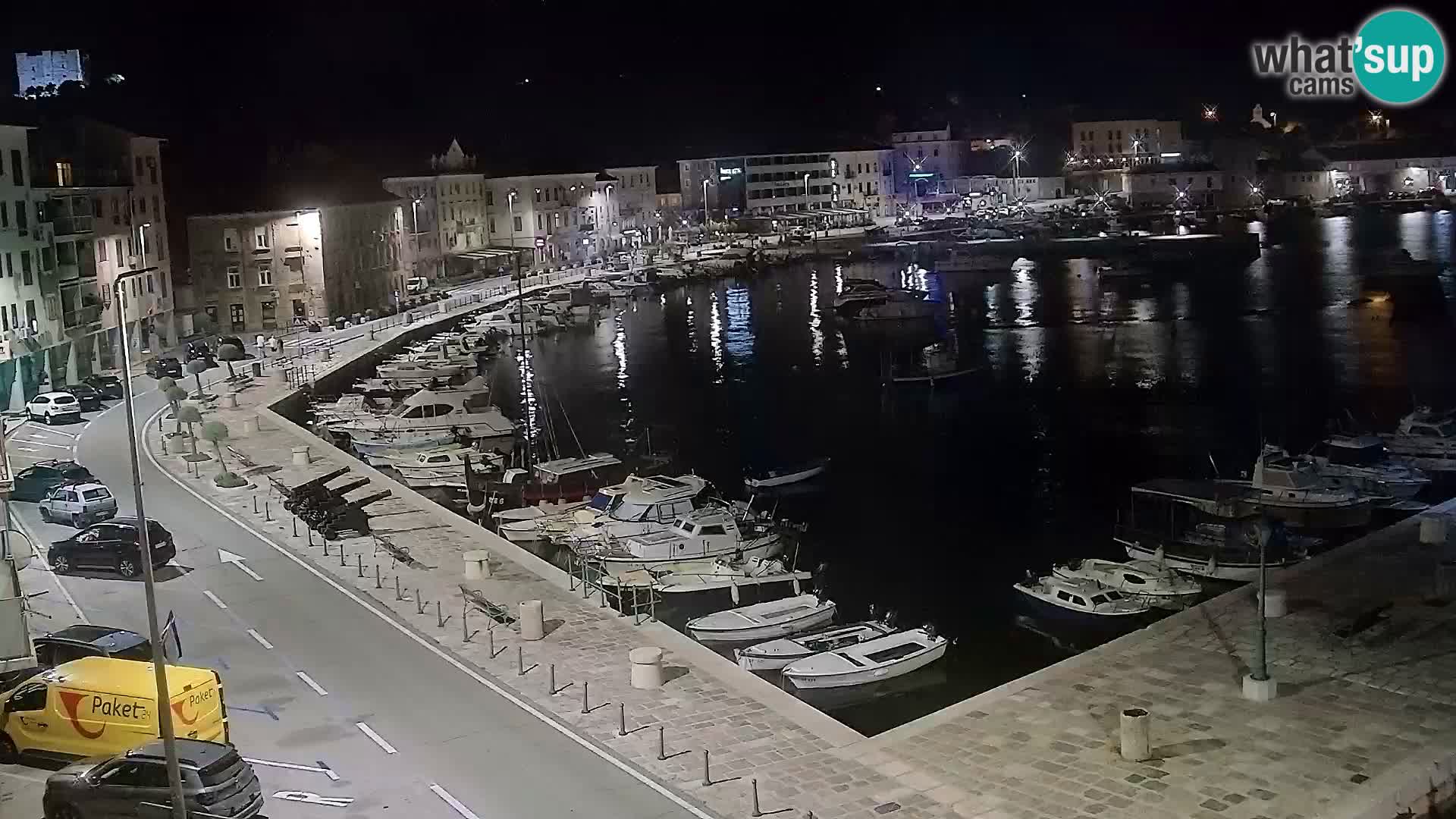 Webcam Senj – Panoramablick auf die Riva Senj