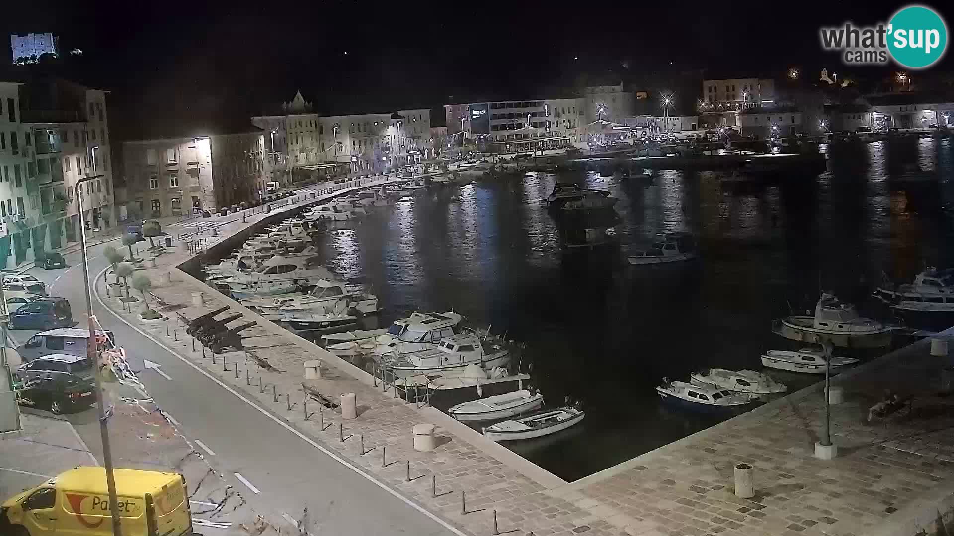 Webcam Senj – Panoramablick auf die Riva Senj