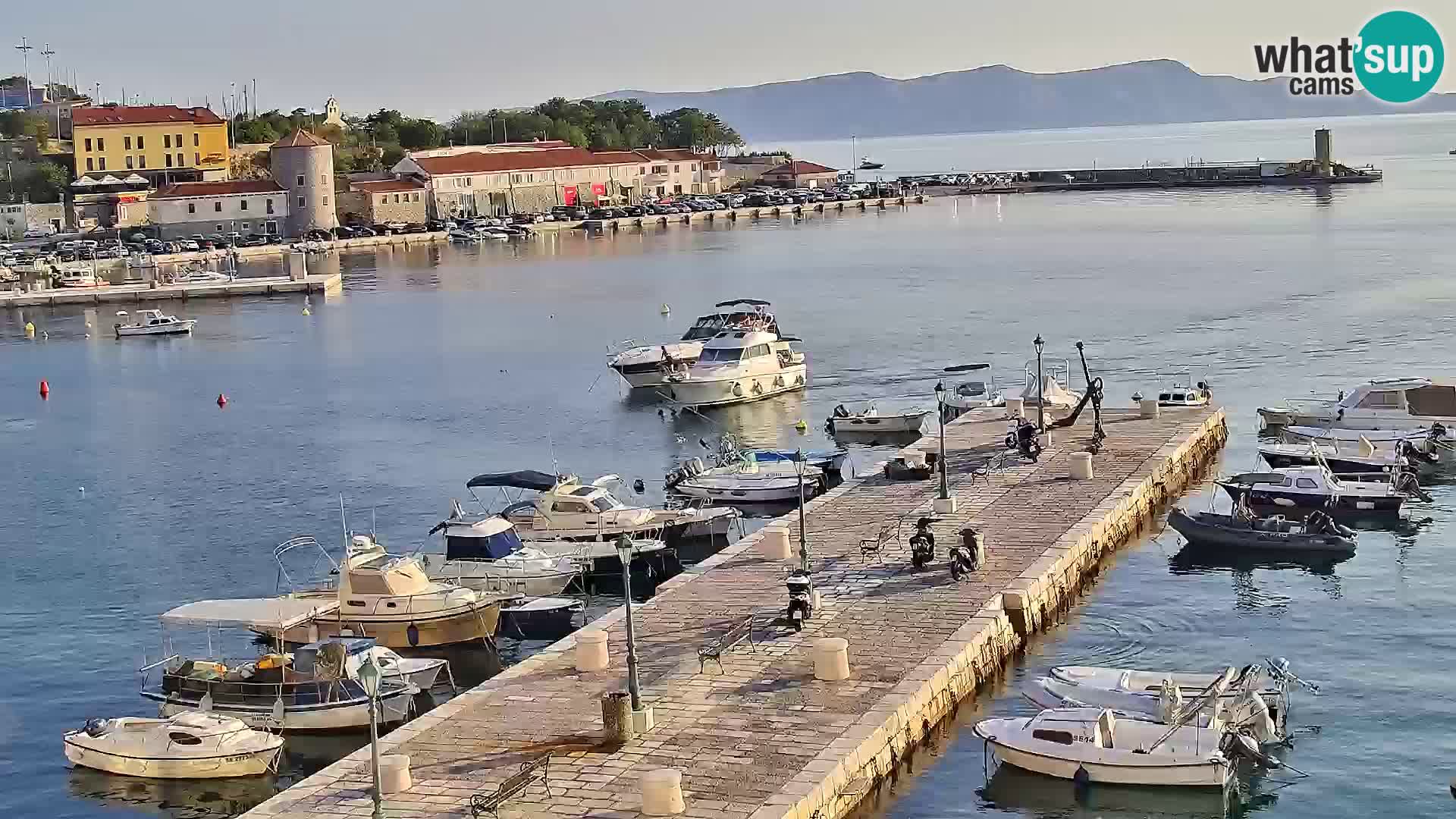 Livecam Senj – Vue panoramique de Senj riva
