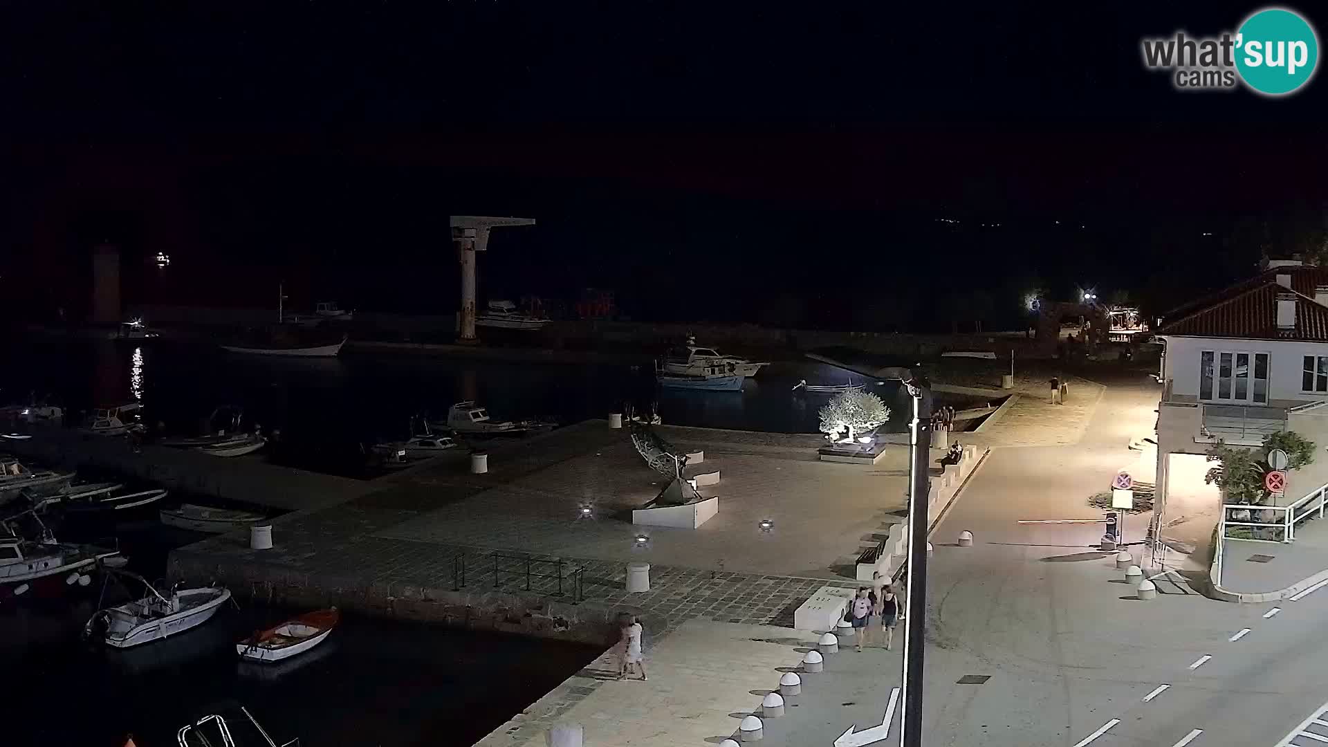 Webcam Senj – Panoramablick auf die Riva Senj