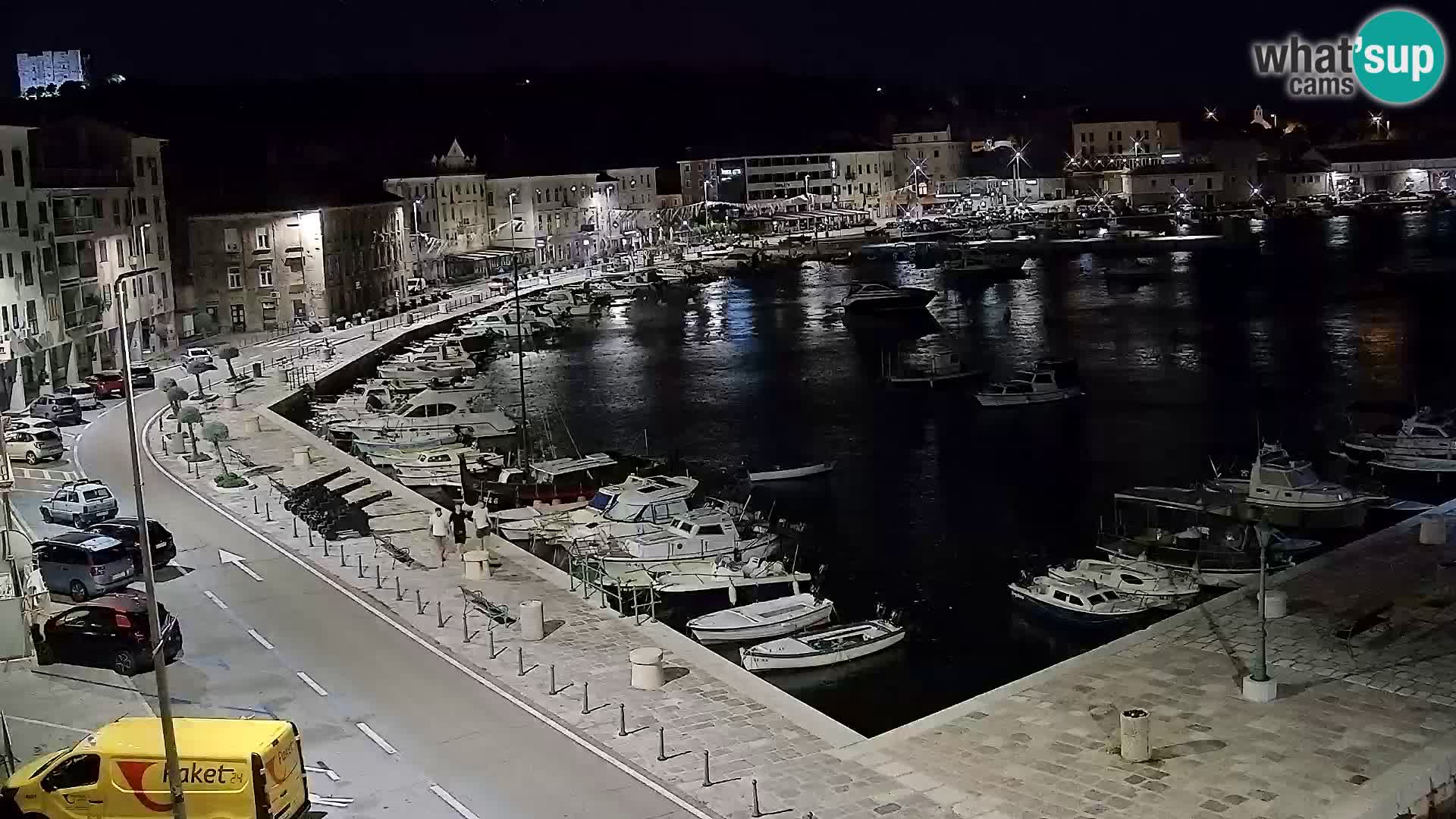 Livecam Senj – Vue panoramique de Senj riva