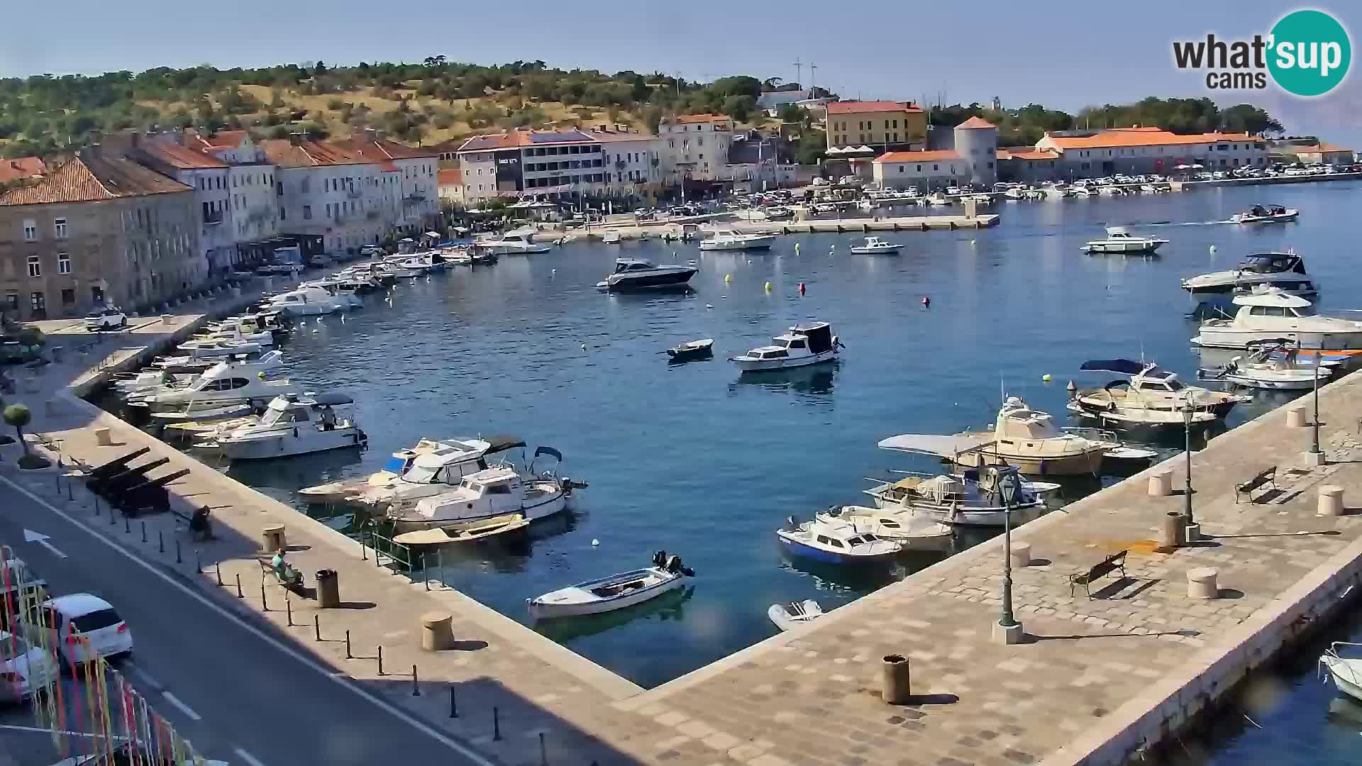 Livecam Senj – Vue panoramique de Senj riva