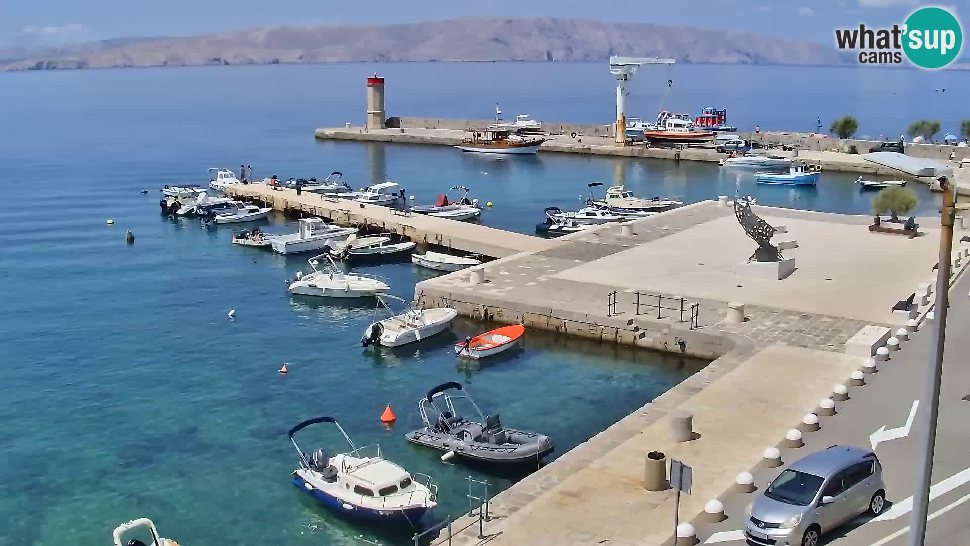 Livecam Senj – Vue panoramique de Senj riva