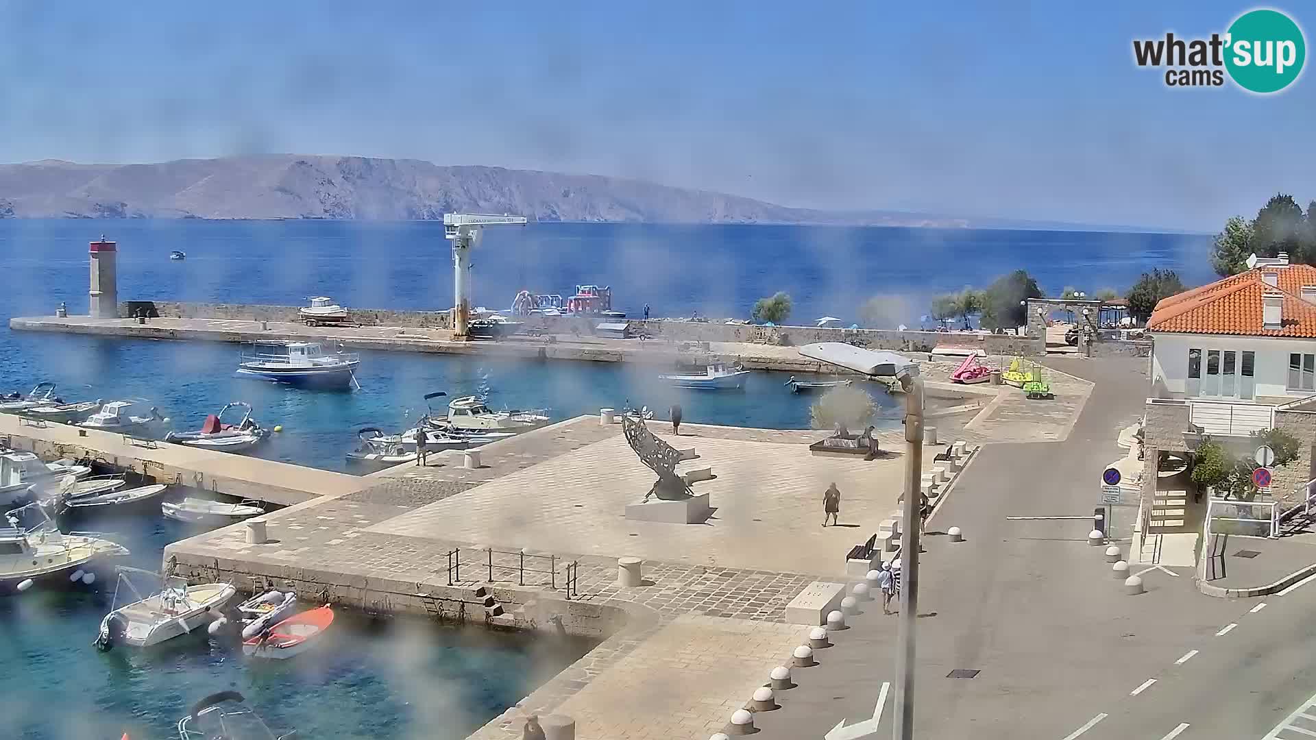 Webcam Senj – Panoramablick auf die Riva Senj