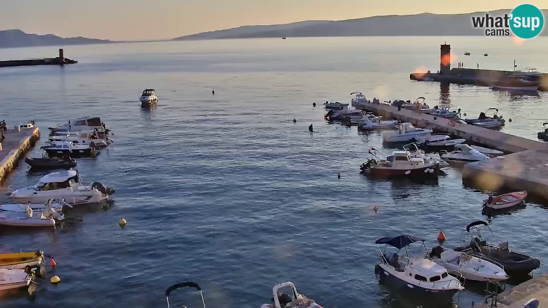 Webcam Senj – Panoramablick auf die Riva Senj