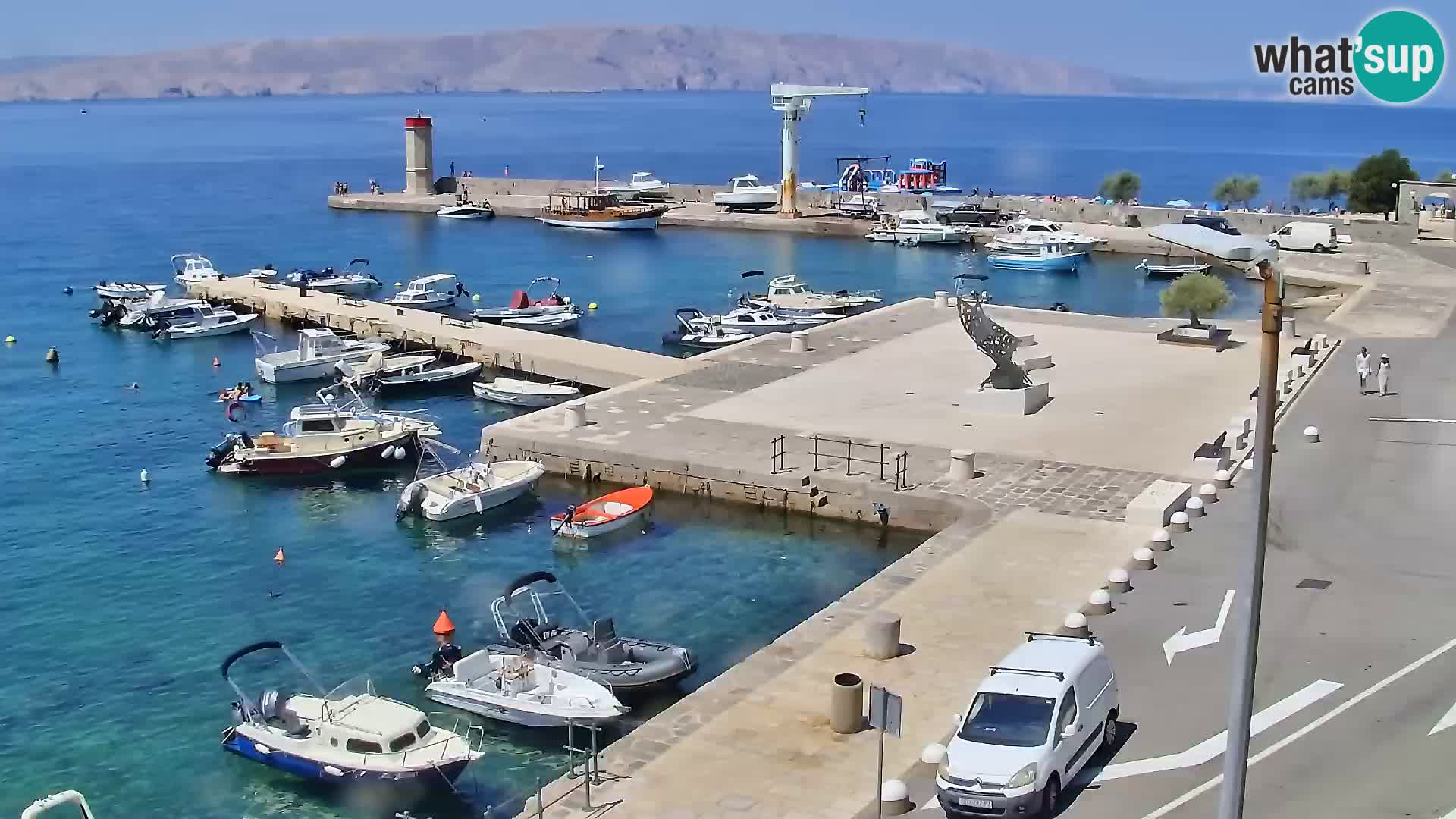 Livecam Senj – Vue panoramique de Senj riva