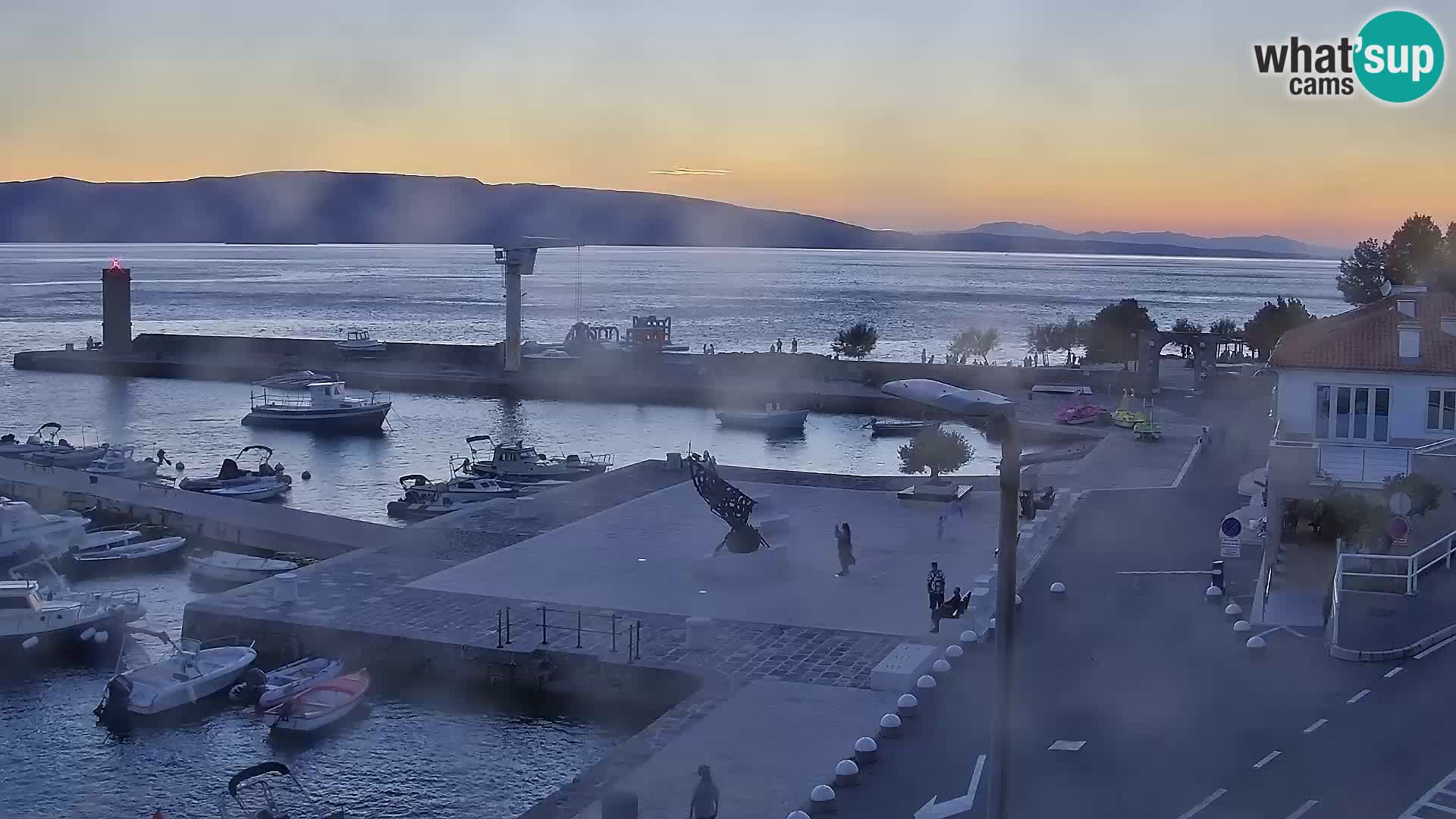Webcam Senj – Panoramablick auf die Riva Senj