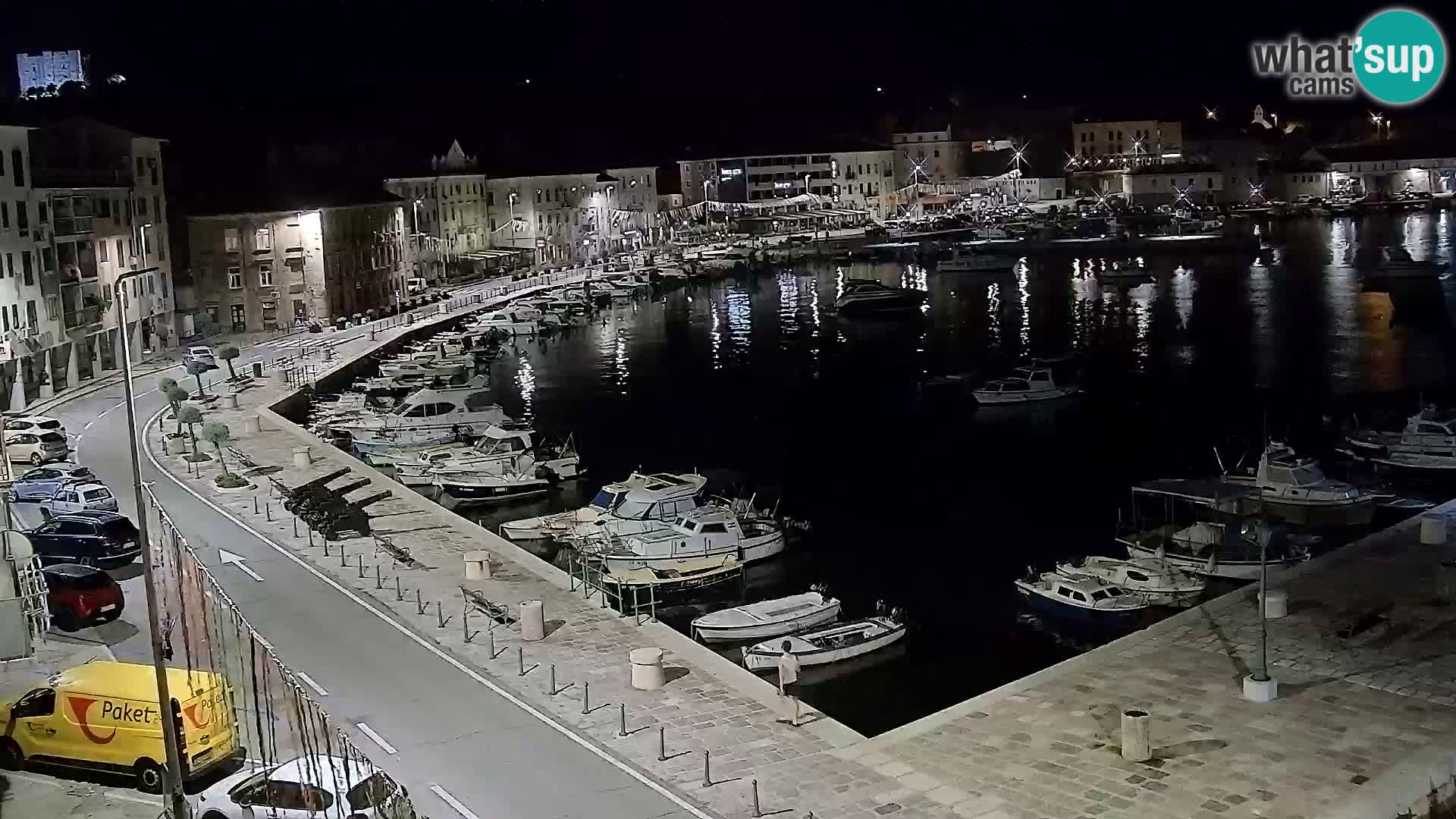 Livecam Senj – Vue panoramique de Senj riva