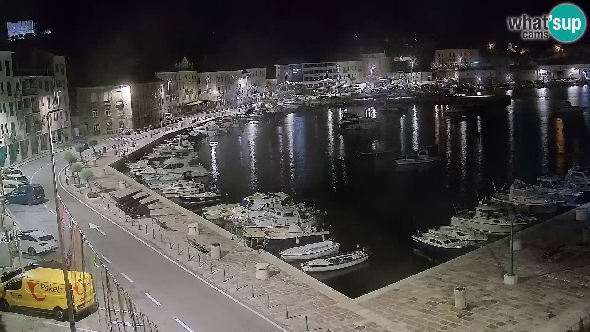 Livecam Senj – Vue panoramique de Senj riva