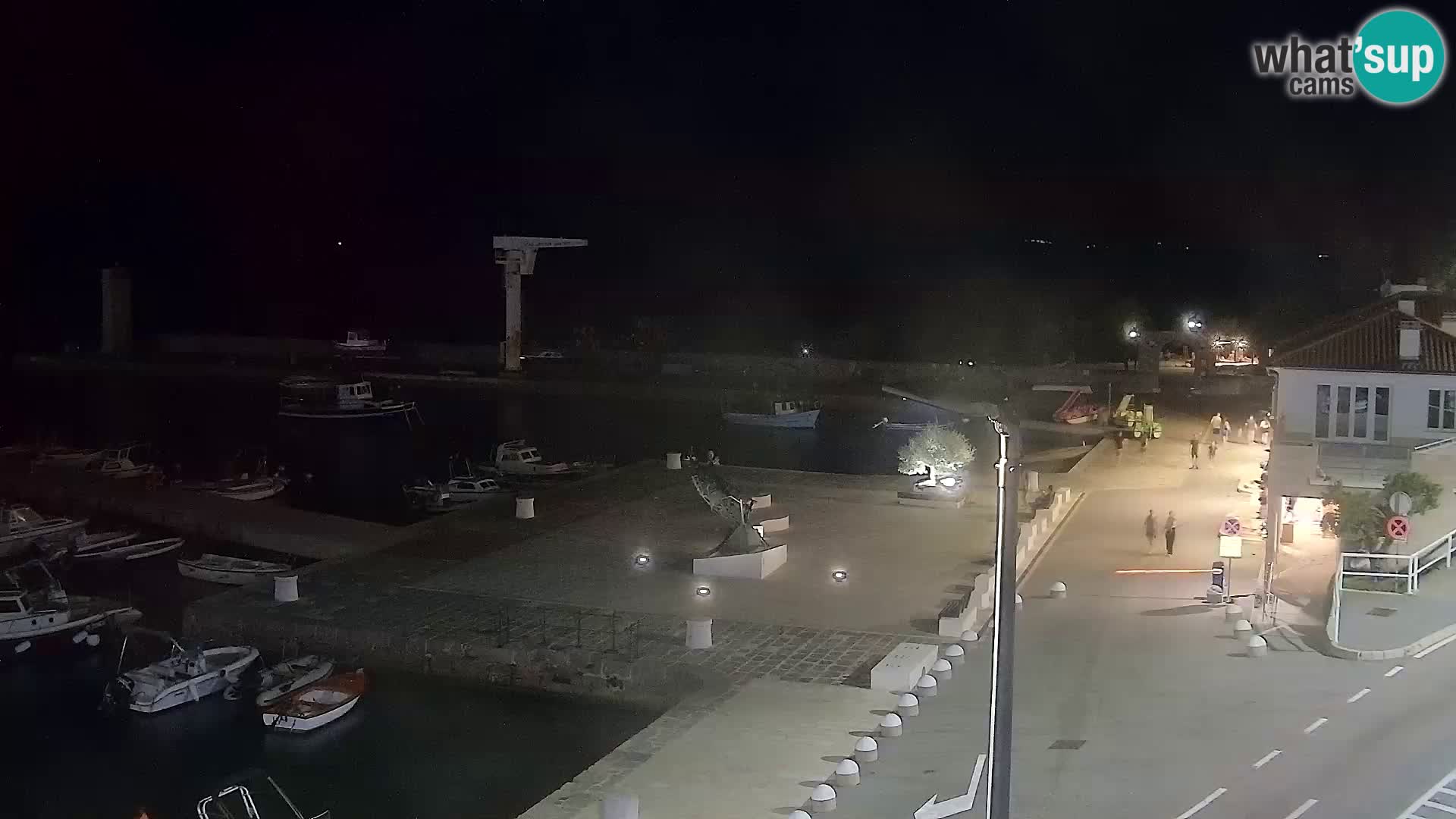 Webcam Senj – Panoramablick auf die Riva Senj
