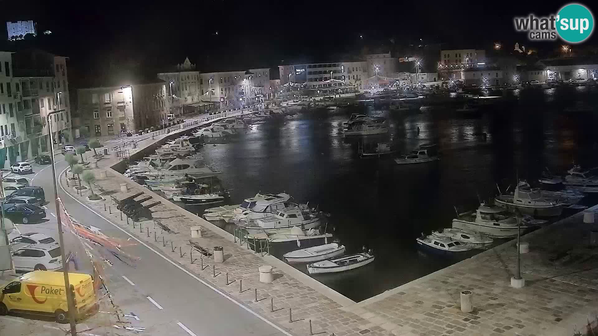 Webcam Senj – Panoramablick auf die Riva Senj