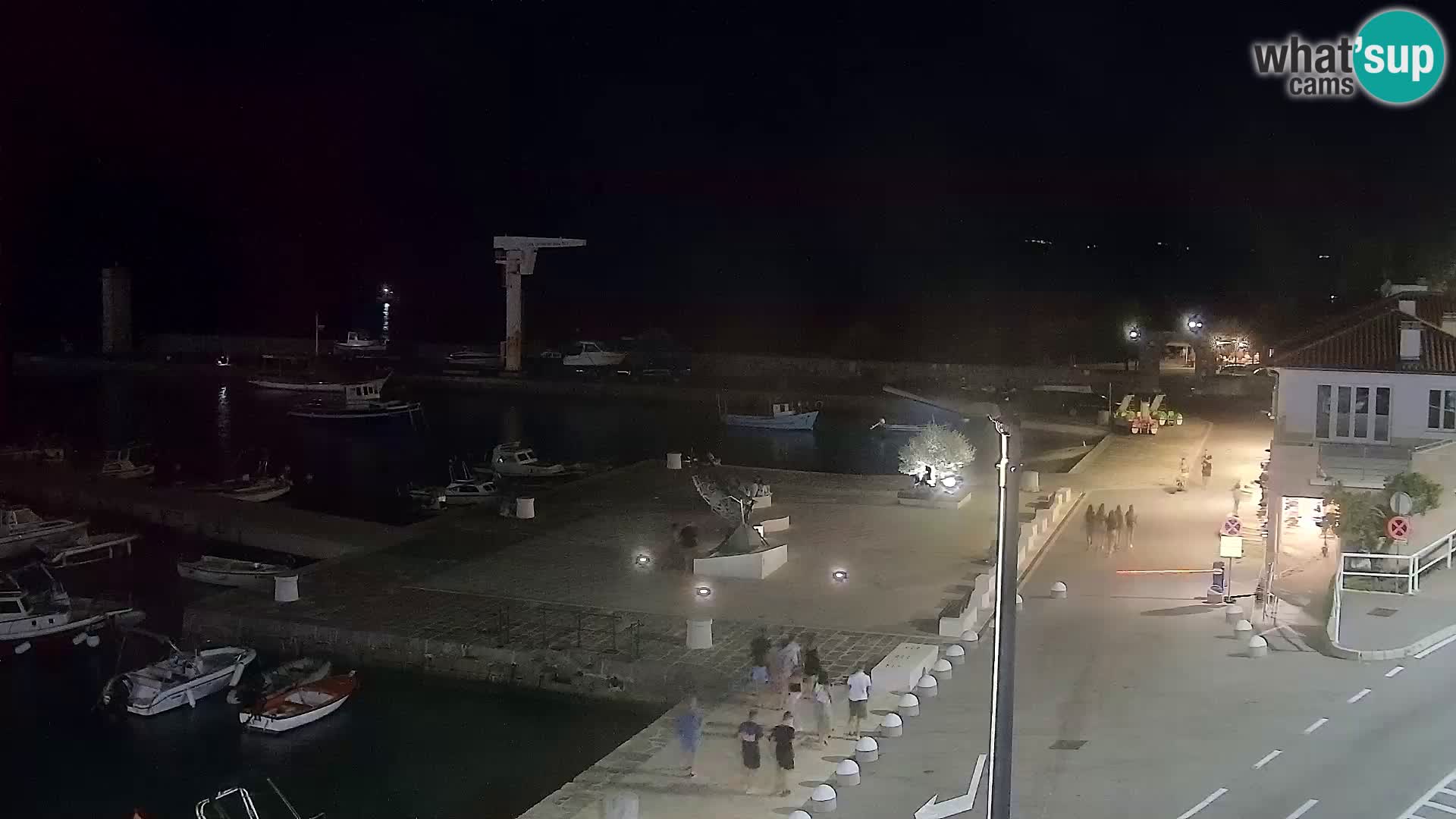 Livecam Senj – Vue panoramique de Senj riva