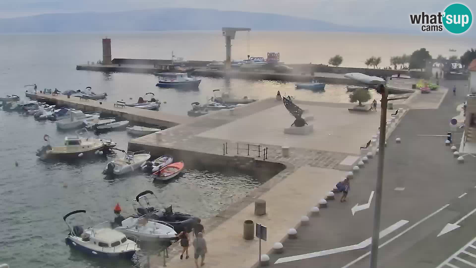 Webcam Senj – Panoramablick auf die Riva Senj